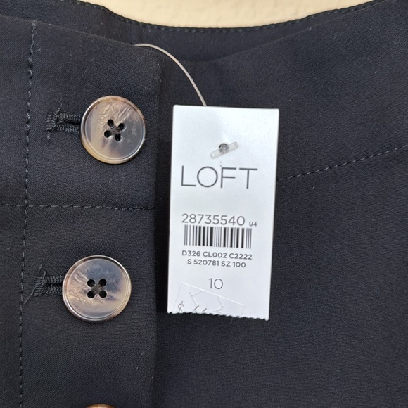 Black high waisted, wide leg Loft pants - Picture 3 of 3